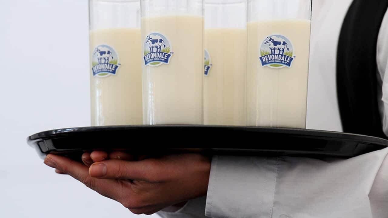 Glasses of Devondale milk