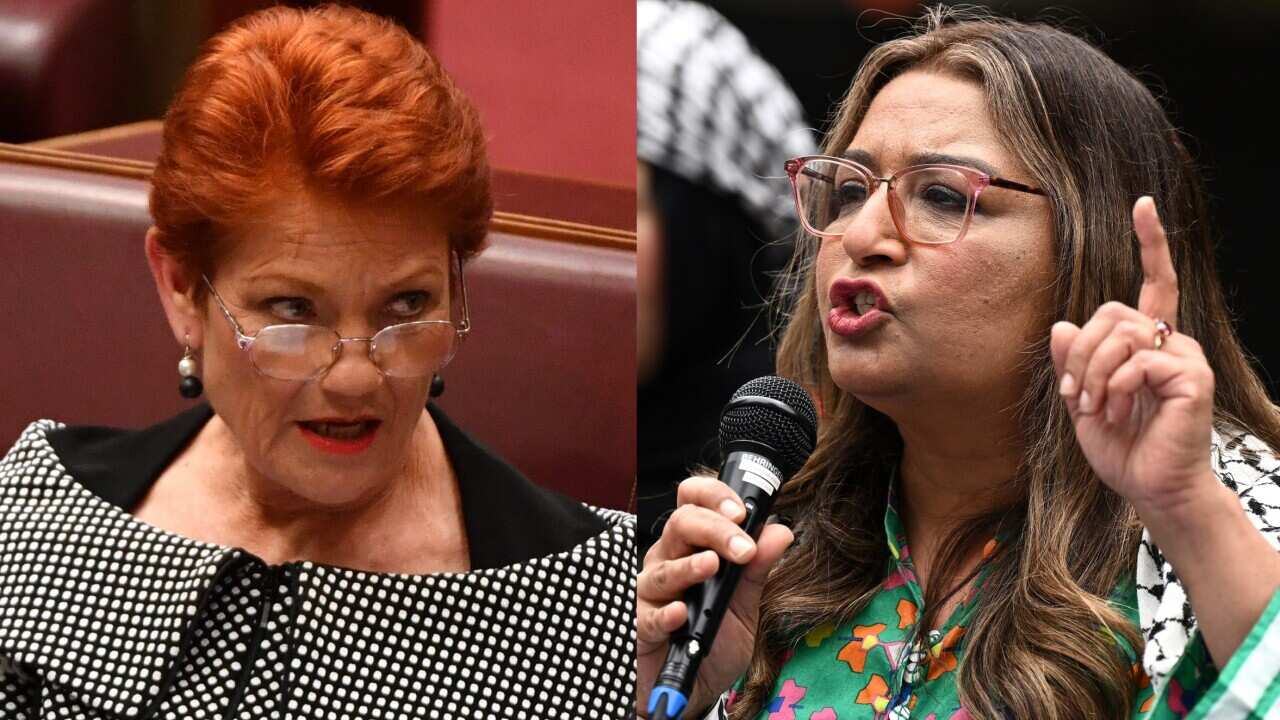 Pauline Hanson Mehreen Faruqi