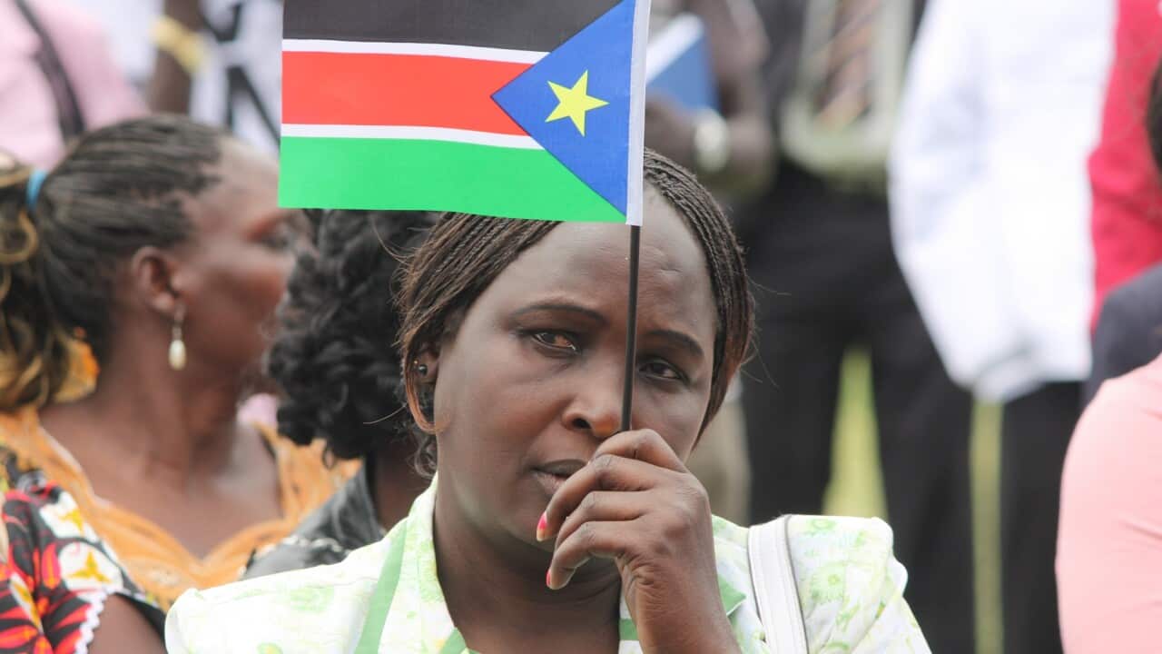 A South Sudanese Australian voter in the referendum