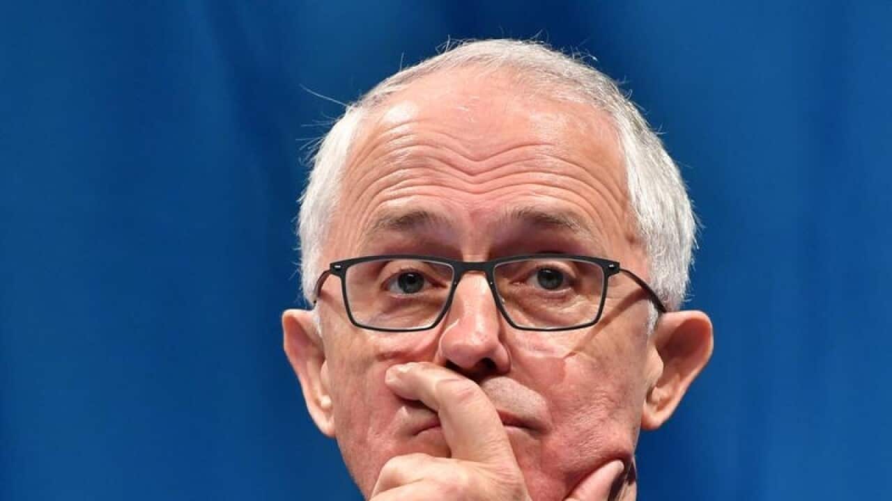Prime Minister Malcolm Turnbull is seen during a convention.