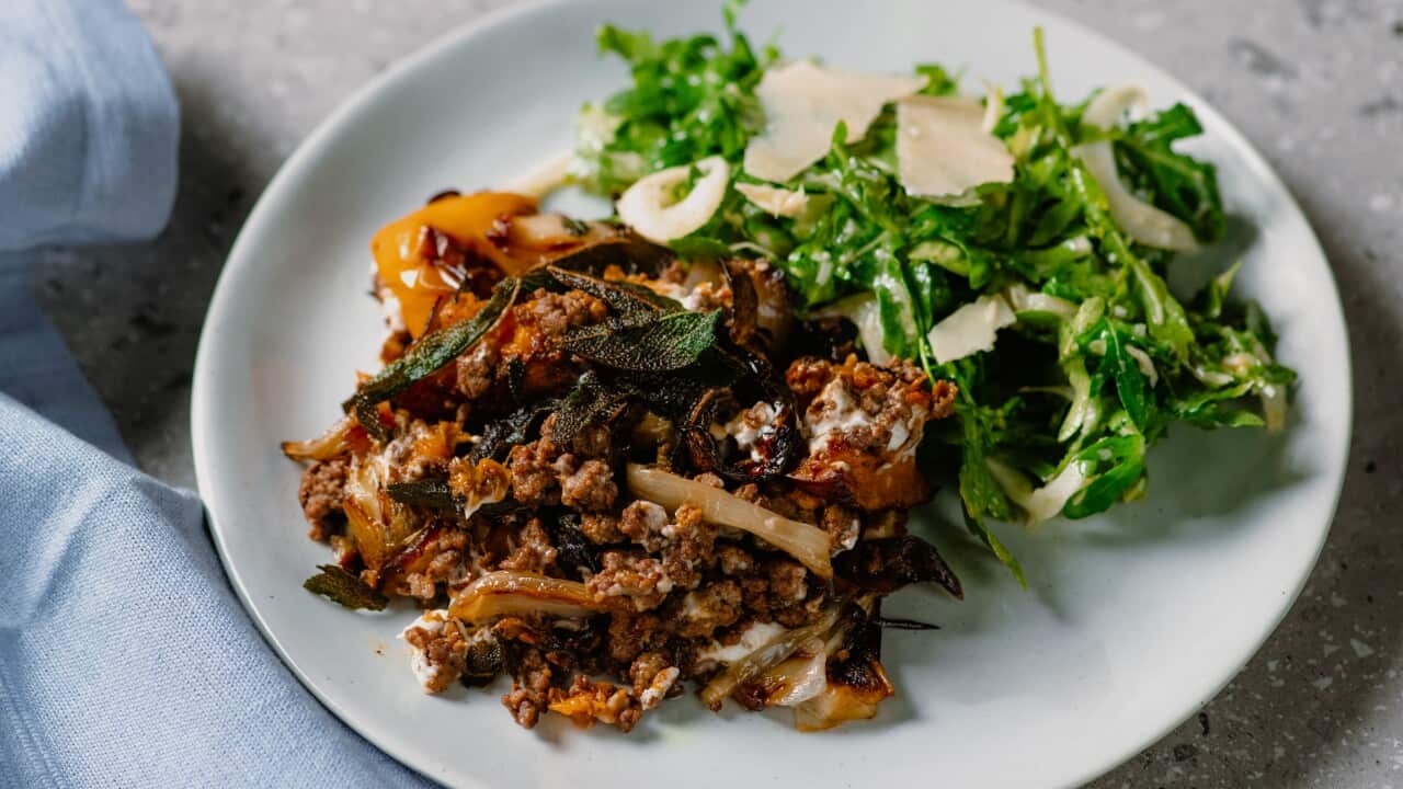 Regenerative beef and pumpkin ragu