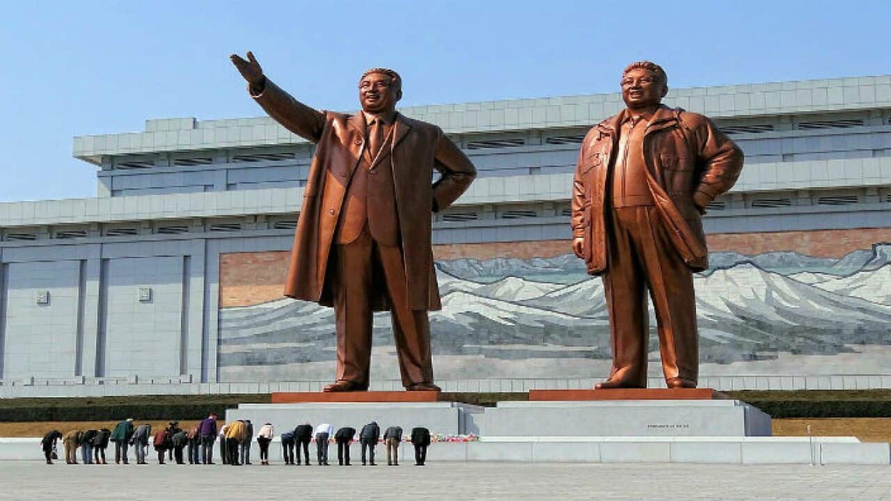 North Korea leaders grand statue