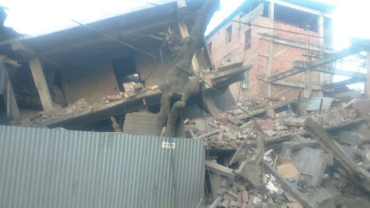 Damage from the earthquake (@MaibamSafiur)