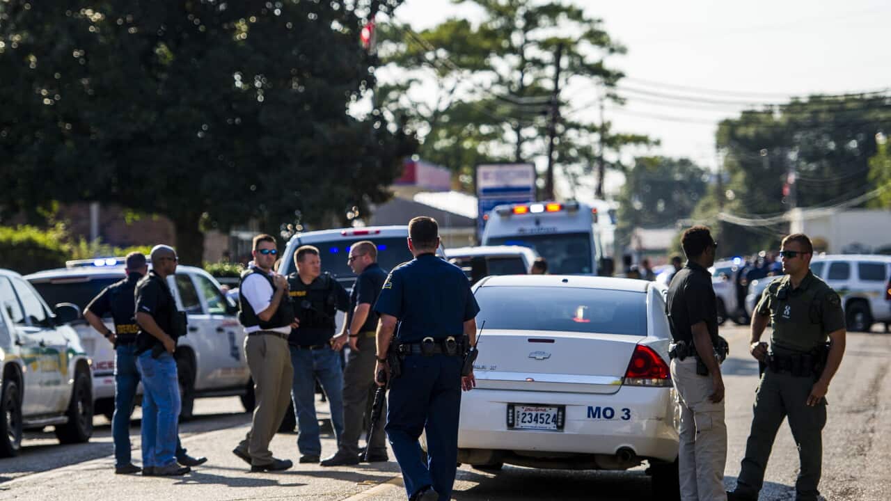 A police officer and two other people were shot in southwestern Louisiana, Louisiana State Police Superintendent Mike Edmonson said. (Paul Kieu/The Daily Advertiser via AP)