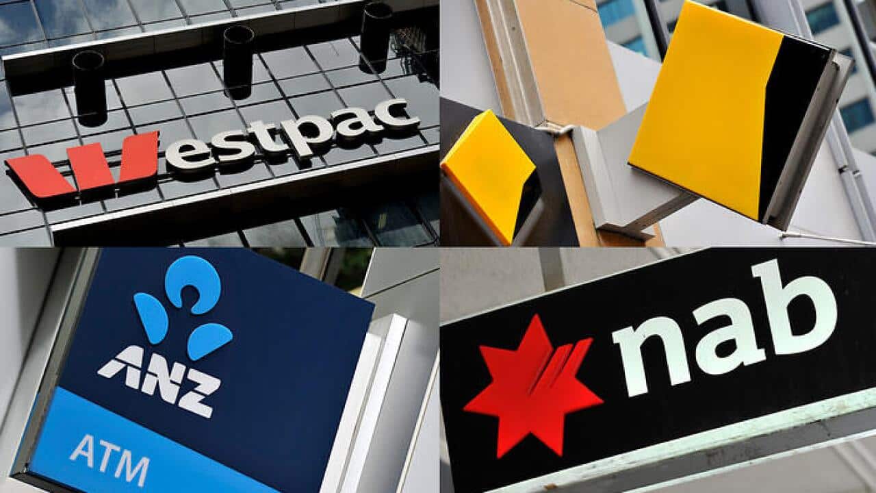 Logos of the four big banks