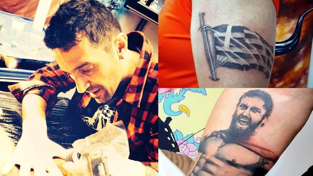 Greek tattoo artist Giannis Liris.