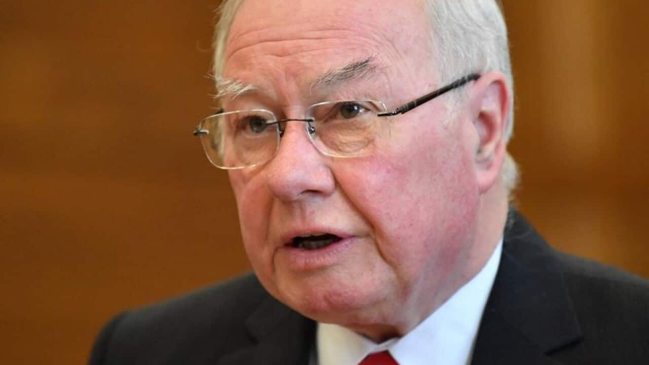 Independent Commissioner Against Corruption Bruce Lander speaks.