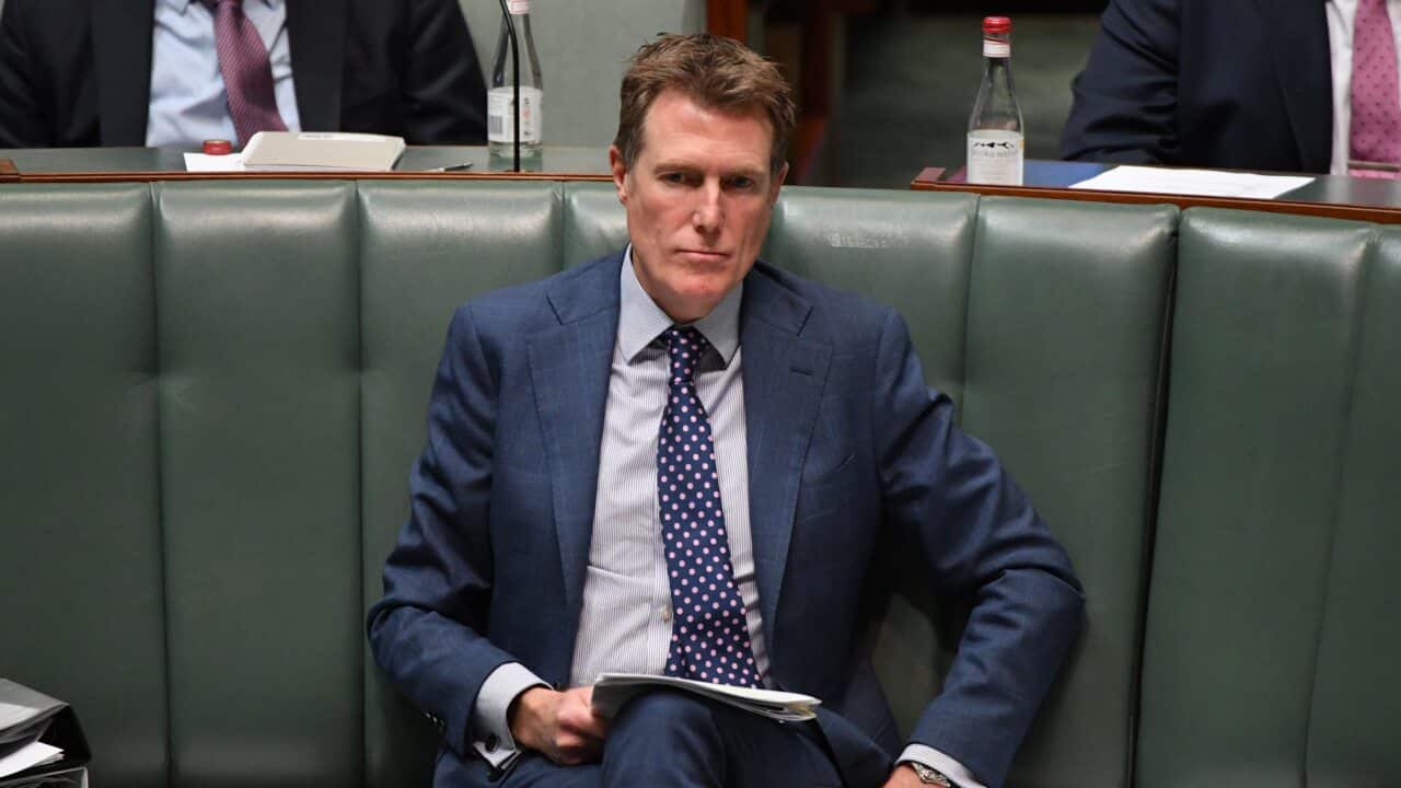 Minister for Industry Christian Porter during Question Time at Parliament House in Canberra.