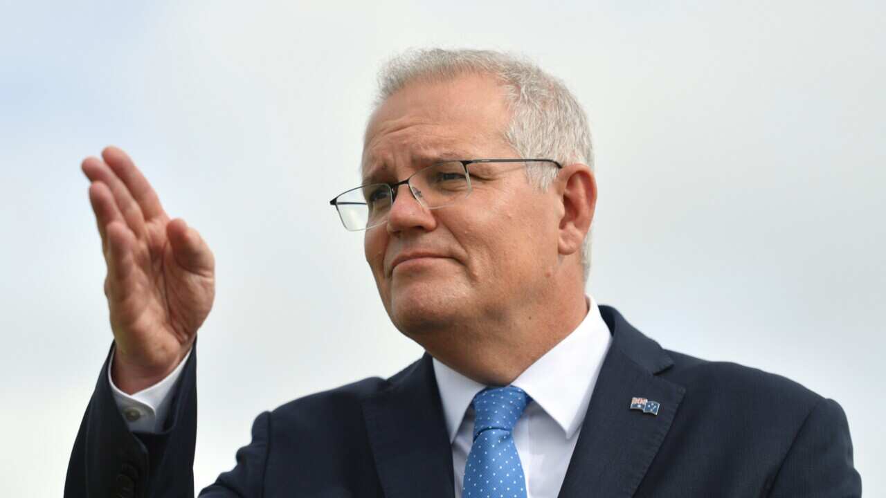 Prime Minister Scott Morrison at a press conference on 28 April, 2022.