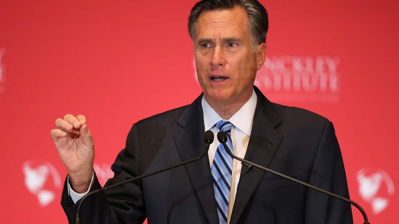 Former Massachusetts Governor and 2012 United States Republican Presidential candidate Mitt Romney.