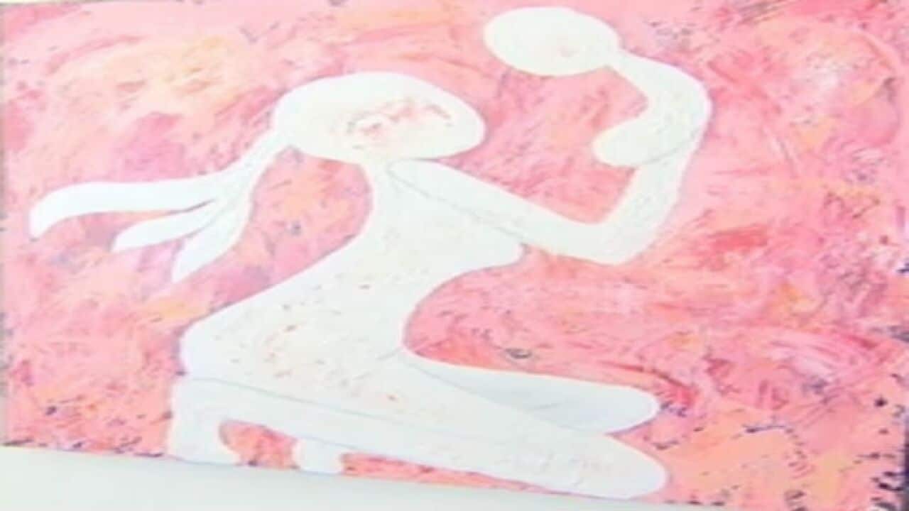 Mother and child painting