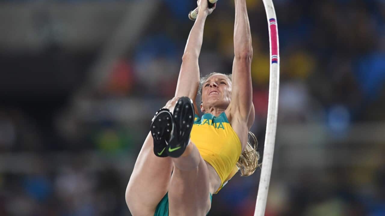 Alana Boyd of Australia during Women's Pole Vault Final