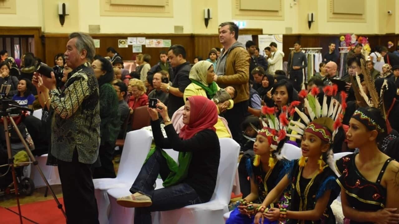 The crowd at the PERWIRA Satay Festival 2018 at Box Hill Town Hall – Melb 12 May.