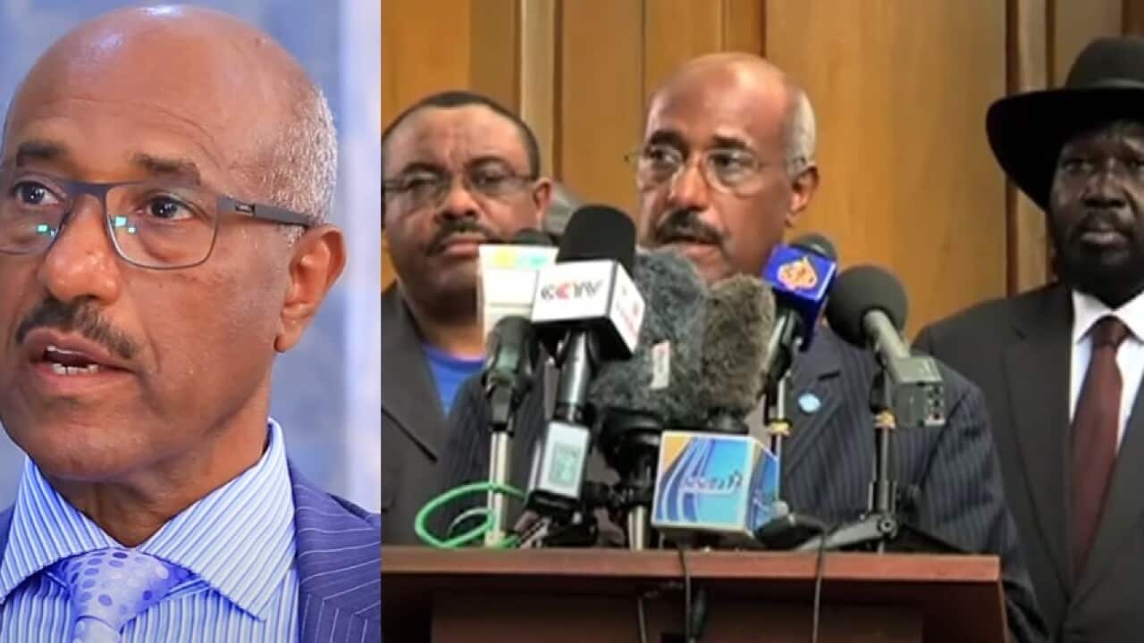 Ambassador Seyoum, President Kiir and Ethiopian former Prime Minister Hailemariam