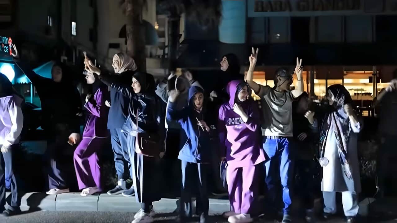 Celebrations in the street in Sidon, Lebanon (AP).jpg