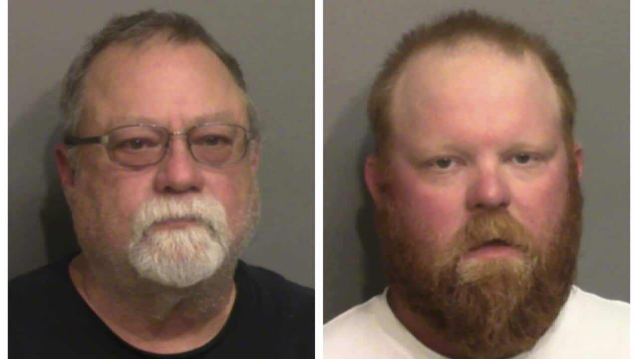 Gregory McMichael, left, and his son Travis McMichael.