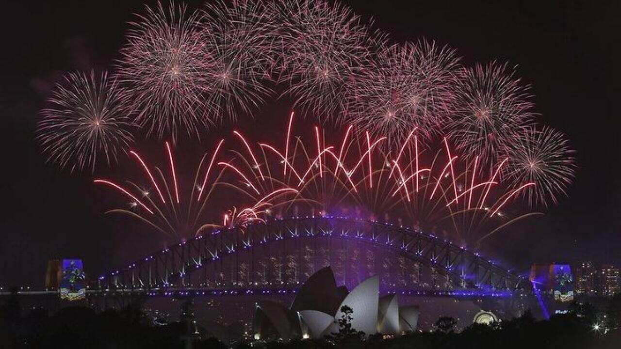 Fireworks over the Sydney Opera House and Harbour Bridge