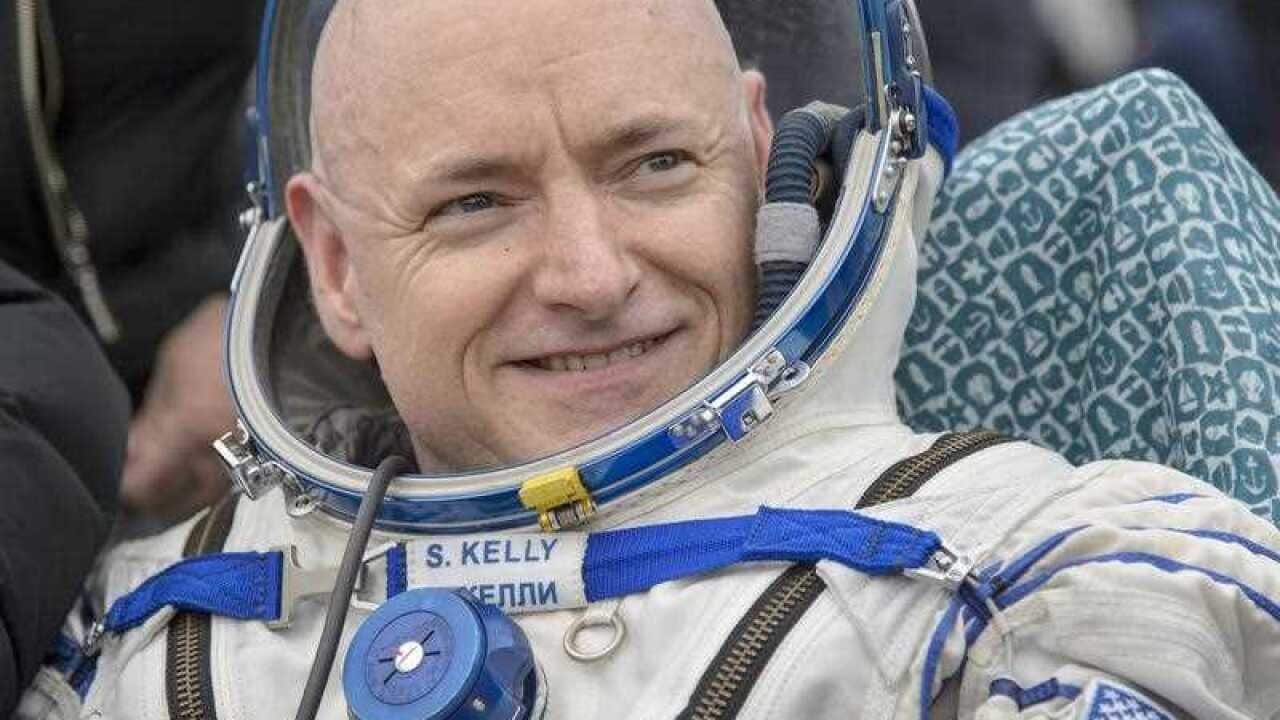 NASA astronaut Scott Kelly after he returned to Earth.