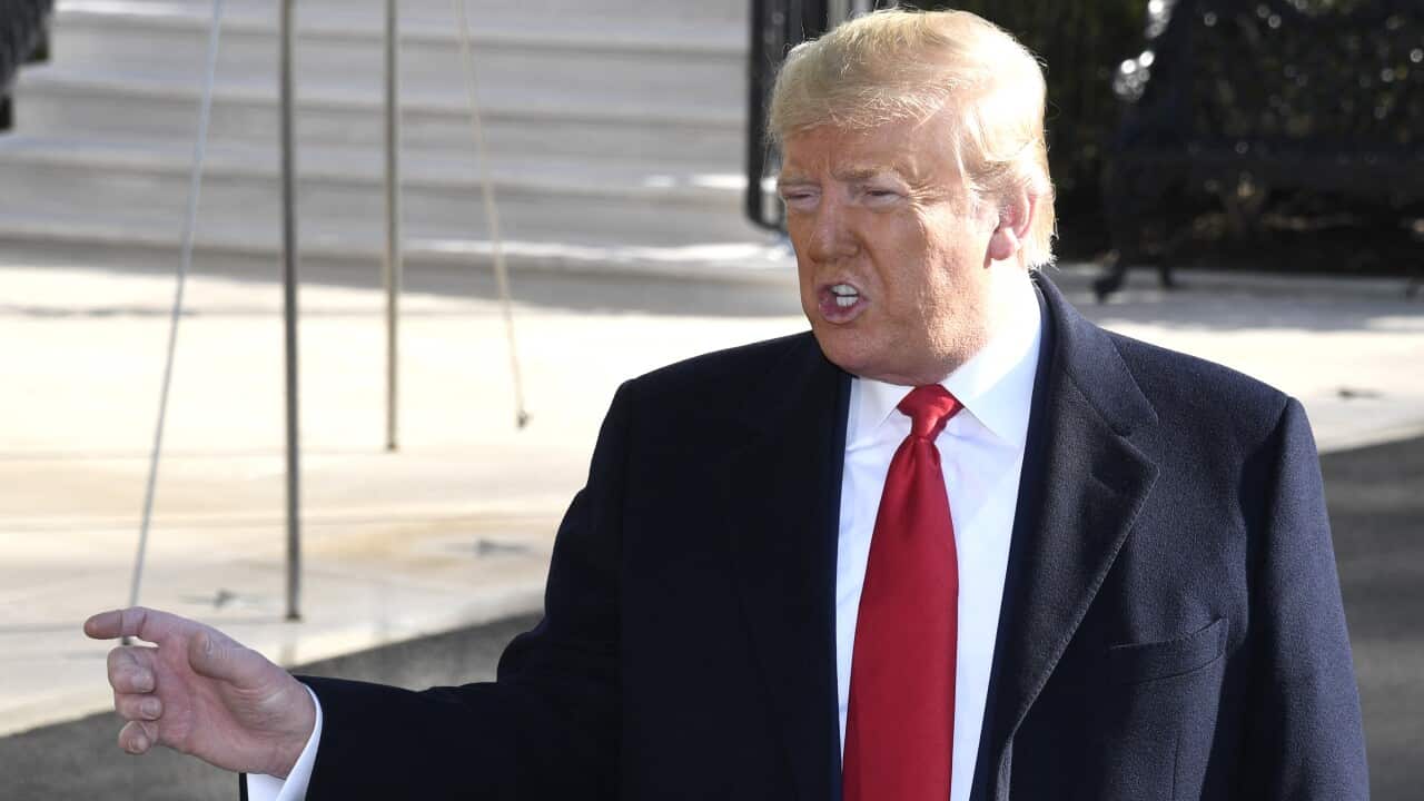 President Donald Trump and First Lady Melania Trump depart the White House for a trip to India.