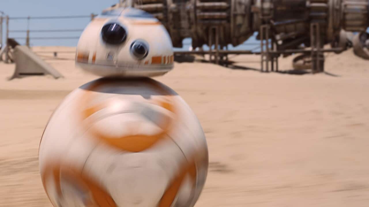 A scene from Star Wars: Episode VII - The Force Awakens