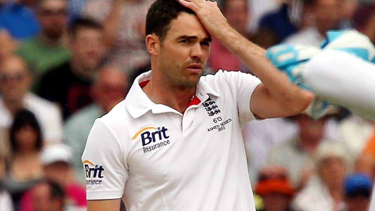 England's Jimmy Anderson.
