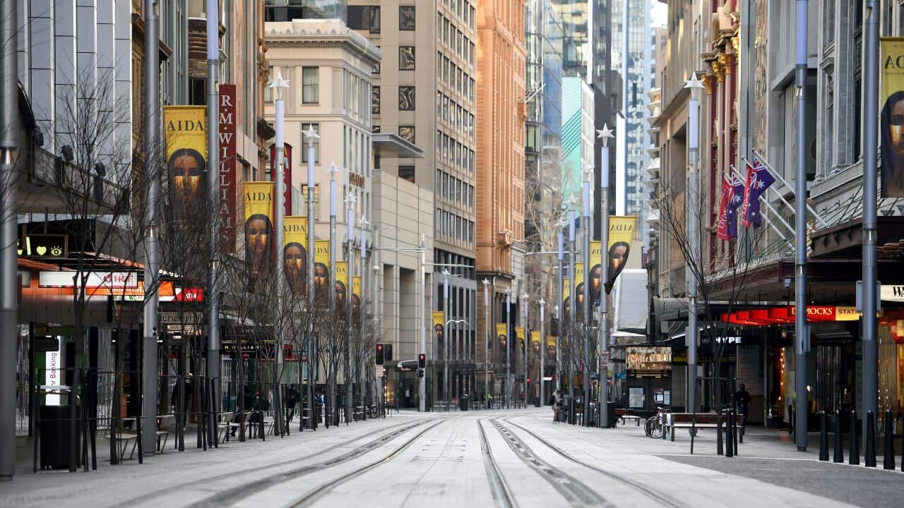 A general view George Street, in the central business district of Sydney.