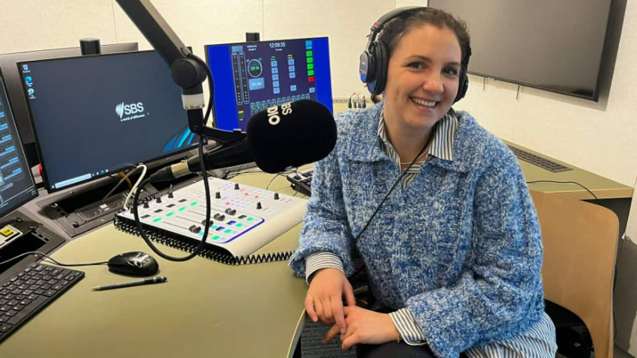 Erica Facchini negli studi di SBS.