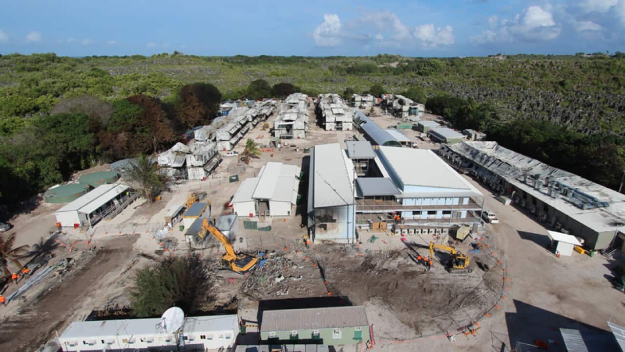 Destroyed buildings at Nauru Immigration detention centre
