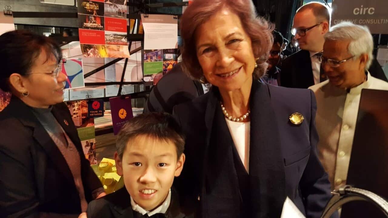 Michael Zhang & Queen Sofia of Spain