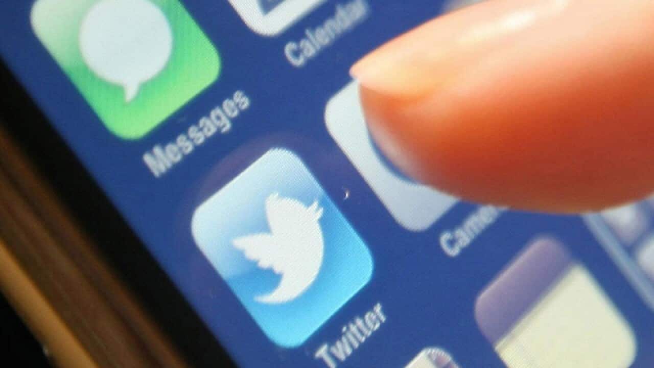 The logo of social networking website Twitter