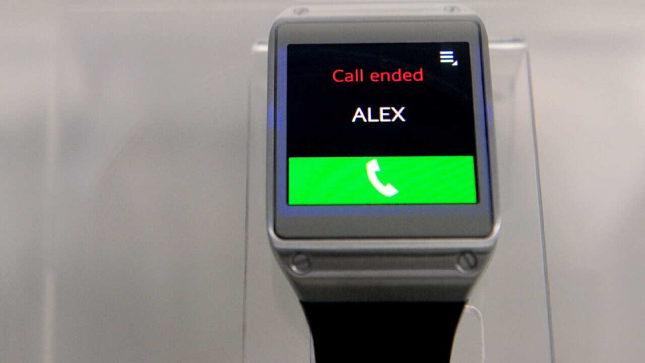 A Samsung Galaxy Gear smartwatch during the preview party, London