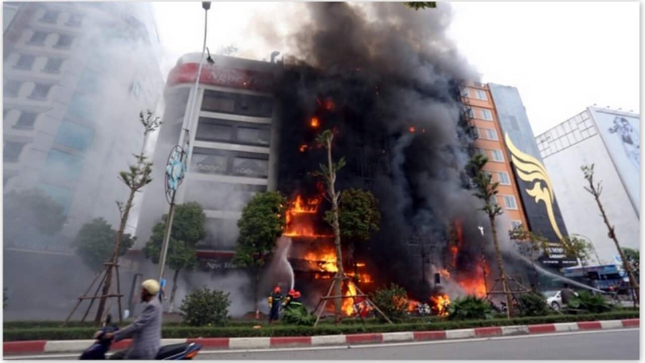 Vụ hỏa hoạn trên đường Trần Thái Tông (Cầu Giấy, Hà Nội)