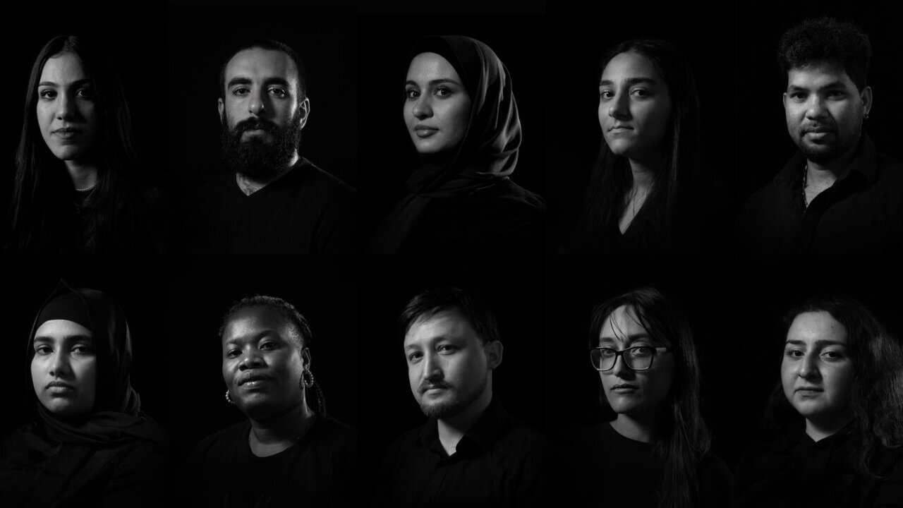 A series of 10 portraits included in the Statis art exhibition.