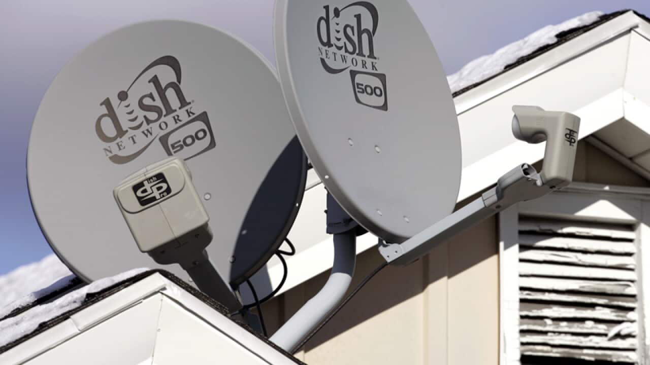 Dish Network Corp. satellite dishes in Buffalo, N.Y.