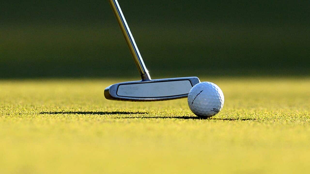 A golf ball at Royal Pines on the Gold Coast