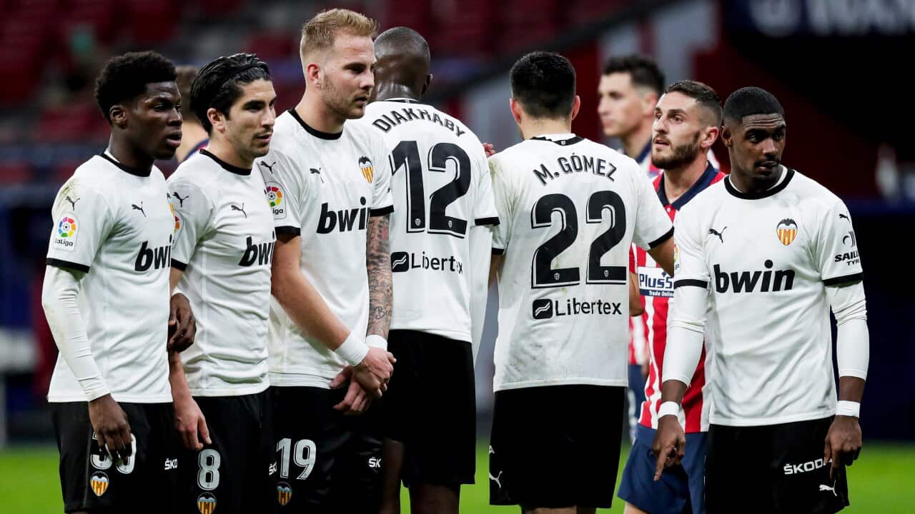 Valencia walked off the football pitch after a teammate allegedly heard a racial insult from their opponents.