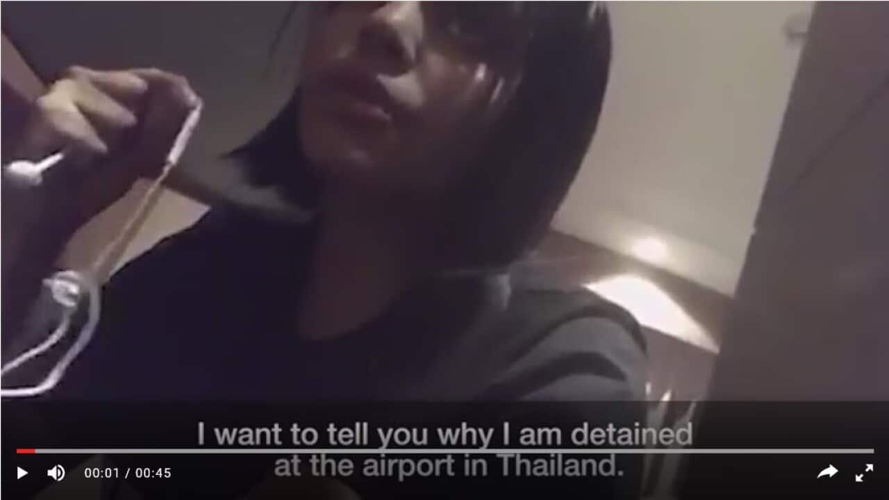 Screenshot from a video posted on social media by Qunun. (SBS)