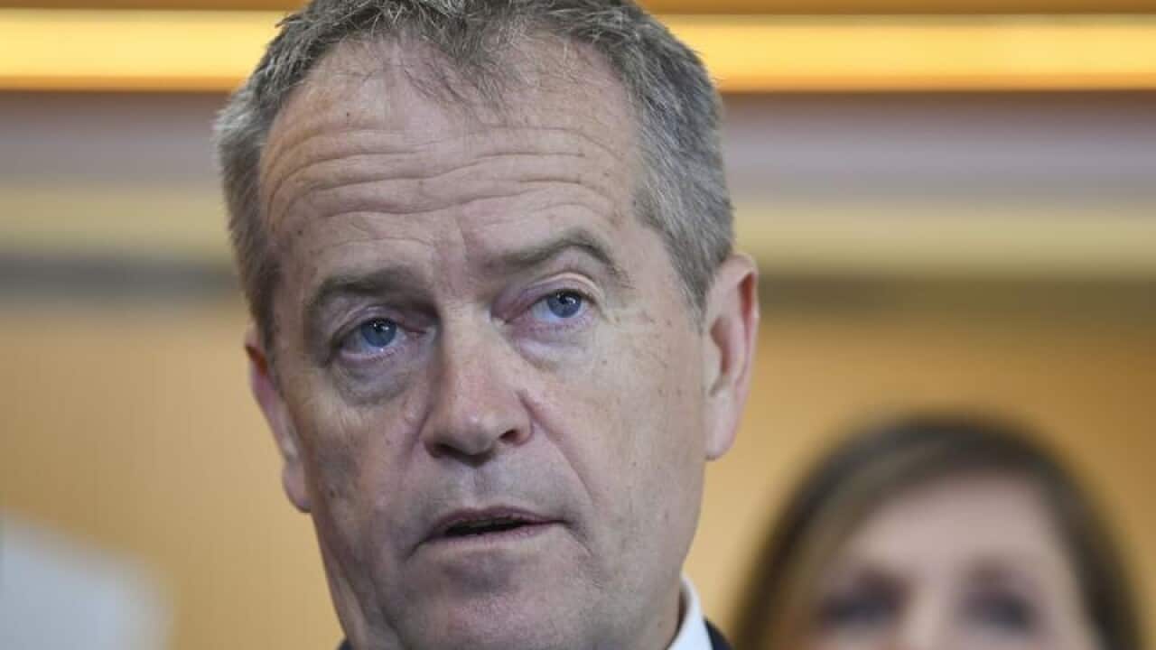 Opposition Leader Bill Shorten speaks to the media in Perth.