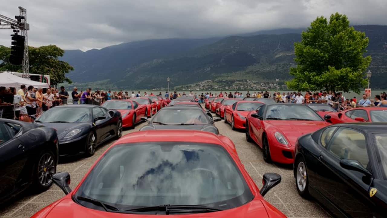 32 Ferraris in Greece