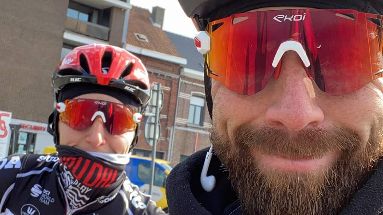 Thomas De Gendt and Jasper De Buyst share this pic of their 10-hour 300km tribute to Milan-San Remo