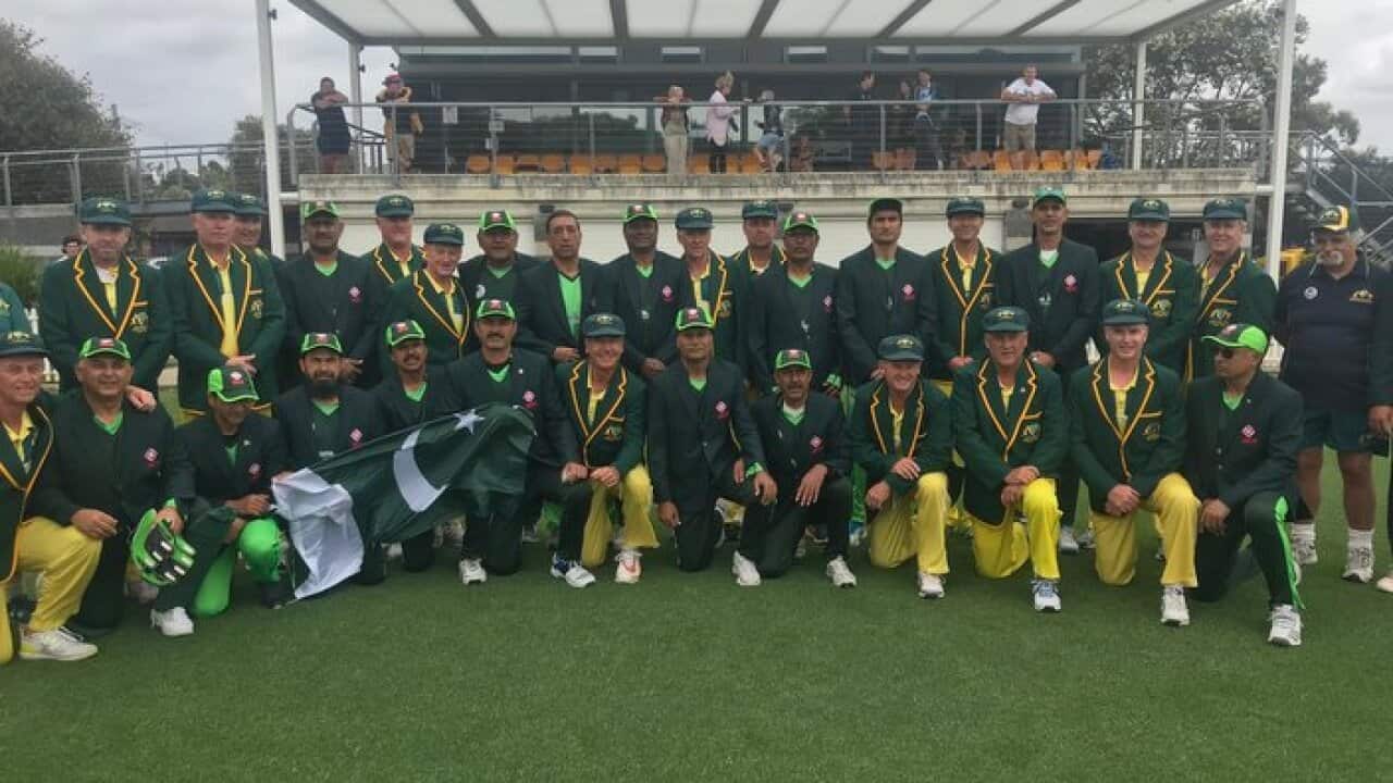 Australia and Pakistan's Over 50s cricket teams