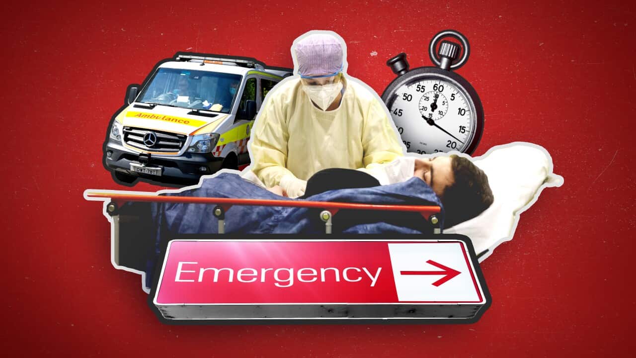 Ambulance crisis illustration