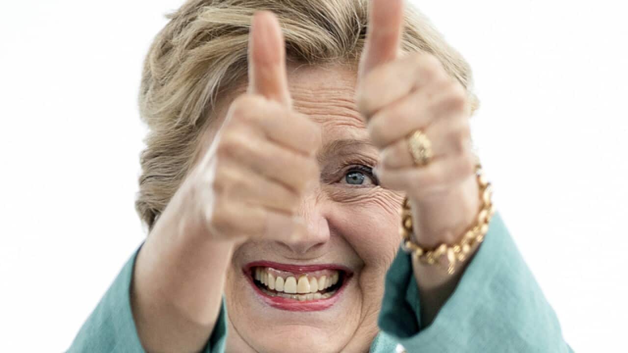 Democratic presidential candidate Hillary Clinton