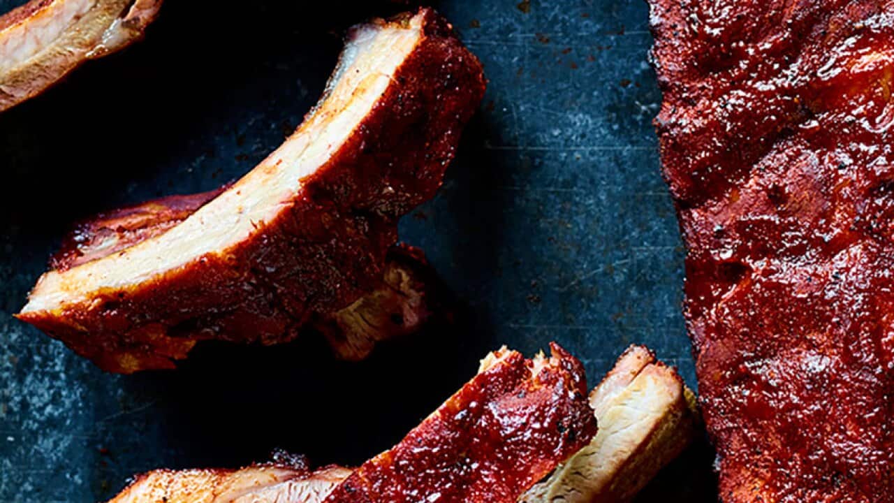 Spicy gochujang ribs
