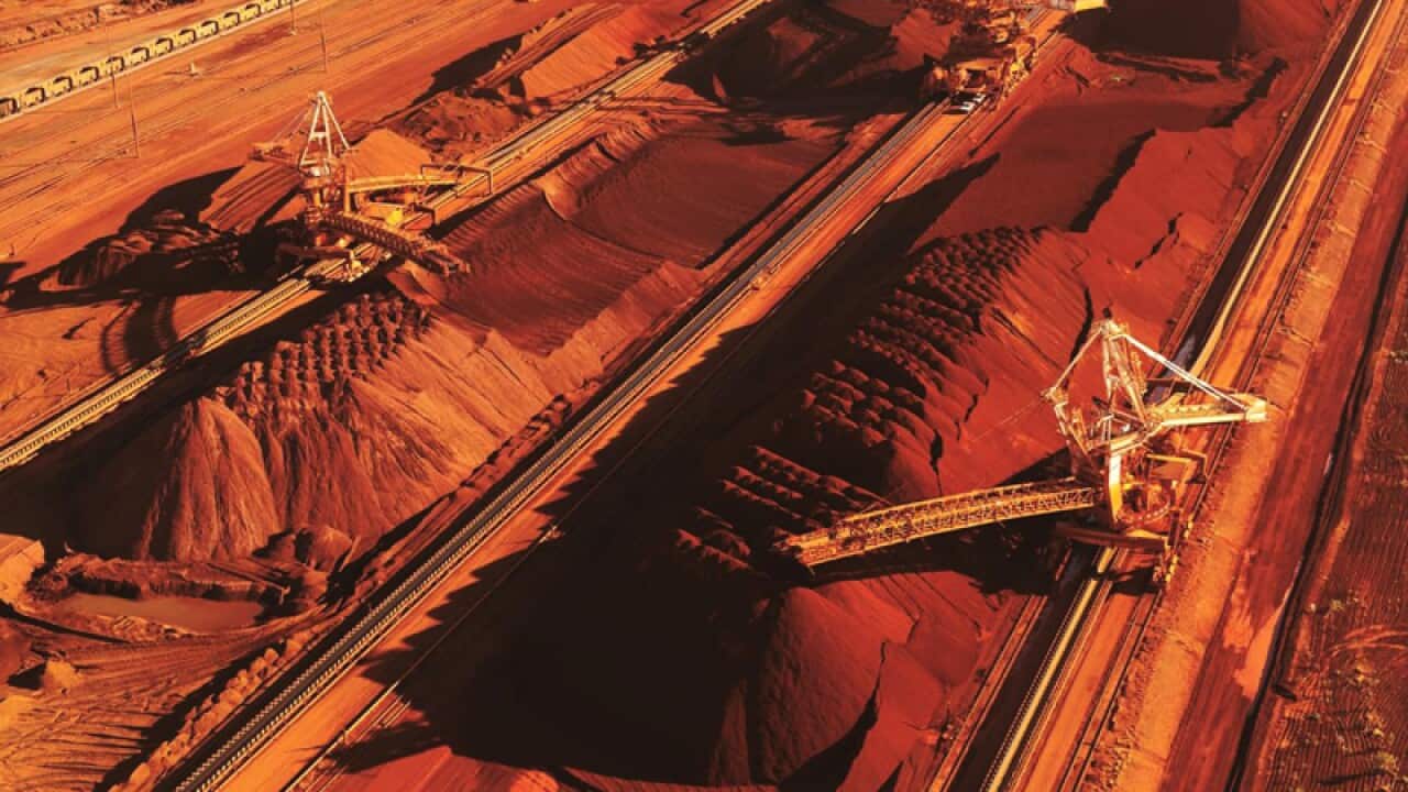 An iron ore loading facility at Port Hedland