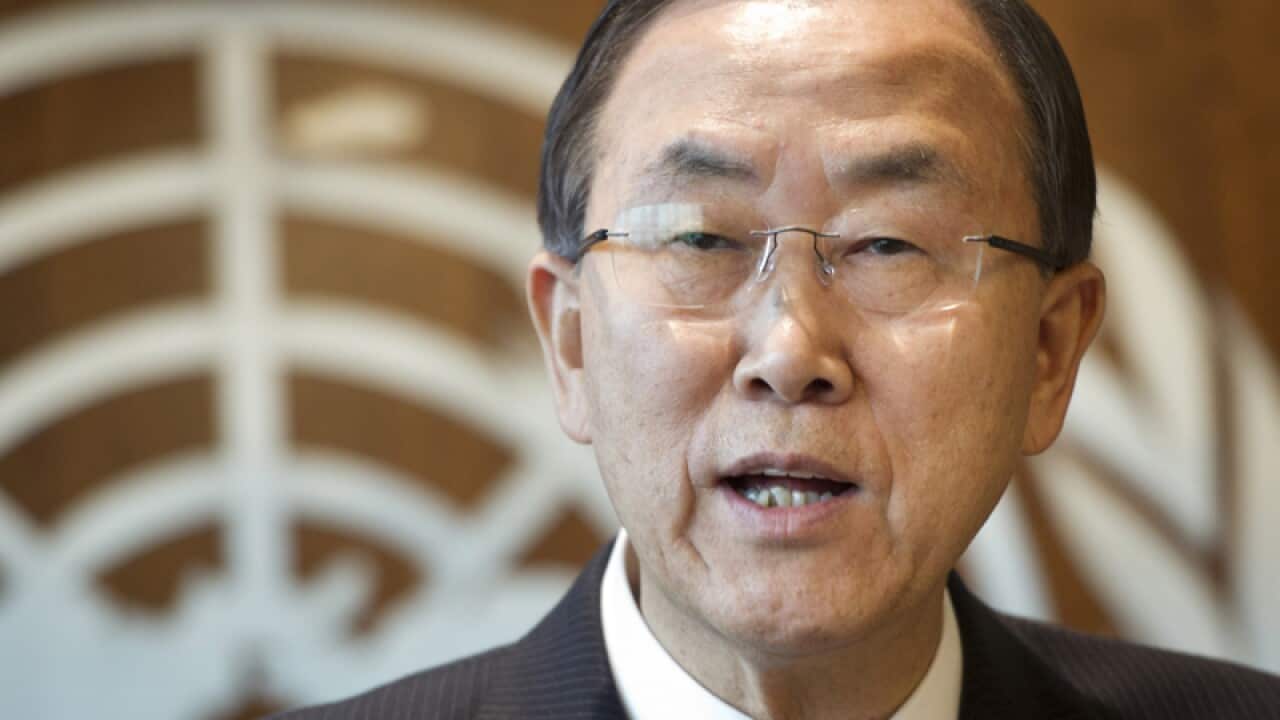 UN chief Ban Ki-moon has expressed outrage at an Islamist attack on a compound in Somalia.