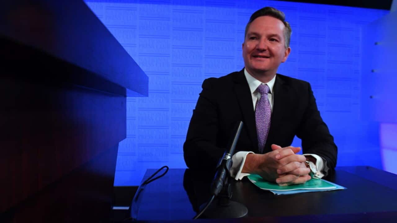 Labor's Treasury spokesman Chris Bowen at the National Press Club in Canberra