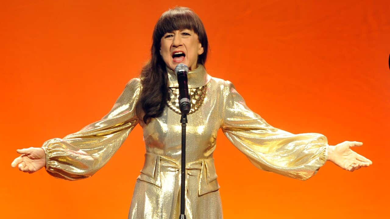 Judith Durham of The Seekers performs in Canberra during their Golden Jubilee tour, Friday, May 3, 2013. (AAP Image/Alan Porritt) NO ARCHIVING
