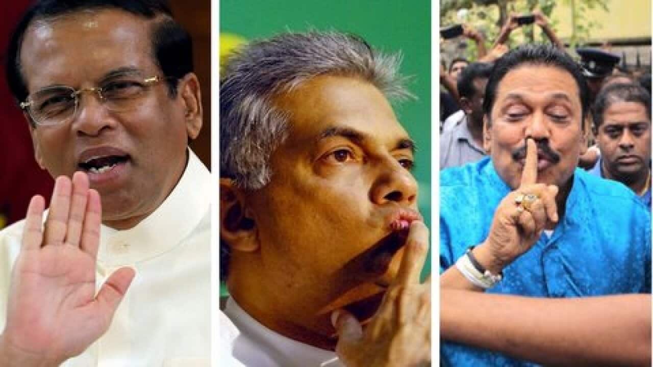 Maithripala Sirisena_Ranil Wickramasinghe_Mahinda Rajapaksha - SL politics