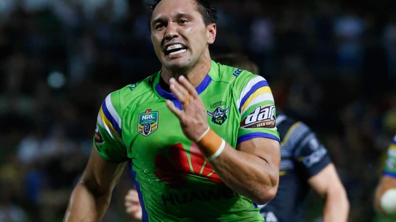 Canberra winger Jordan Rapana